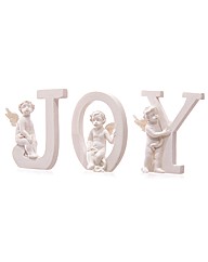 White Cherub J O Y Letters