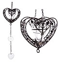 Heart Hanging Wire  Glass Votive Holder