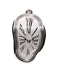 Melting Clock with Silver colored Frame
