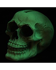 Gruesome Glow in Dark Skull Money Box