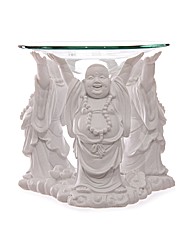 White Laughing Buddha Oil Burner