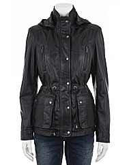 Woodland Leather Hoody Parka