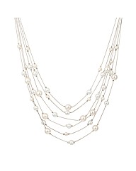 Mood Pearl Multirow Illusion Necklace