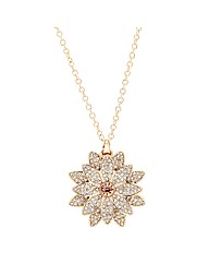 Mood Gold Crystal Flower Pendant