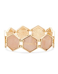 Mood Shell Hexagon Stretch Bracelet