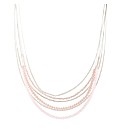 Mood Pink Beaded Illusion Necklace