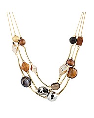 Mood Tribal Tube Multirow Necklace