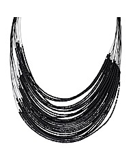 Mood Black Multirow Illusion Necklace