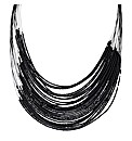 Mood Black Multirow Illusion Necklace