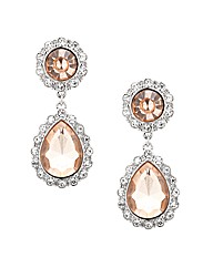 Mood Peach Crystal Drop Earring