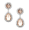 Mood Peach Crystal Drop Earring