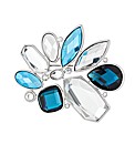 Mood Blue Crystal Cluster Brooch