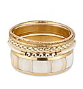 Mood Gold Black Mesh Bangle Set