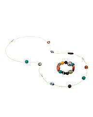 Mood Rope Necklace and Bracelet Set