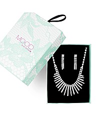 Mood Crystal Stick Bib Necklace