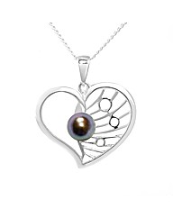 Silver and Pearl Artwork Pendant