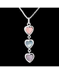 Silver Mother of Pearl Heart Pendant