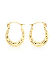 9CT Yellow Gold Mini Creole Earring