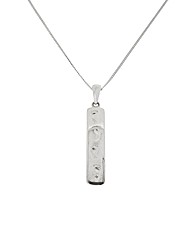Silver Footprints Message Pendant