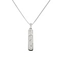Silver Footprints Message Pendant