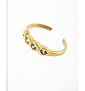9ct Yellow Gold Crystal Toe Ring