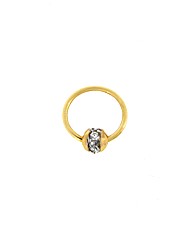 9ct Yellow Gold Crystal Navel Bar