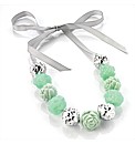 Green and Silver Coloured Bead Necklace