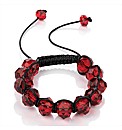 Red Coloured Glass Bead Ball Bracelet
