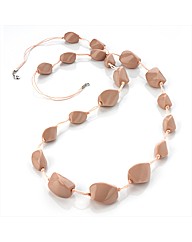Dusty Pink Bead Cord Necklace