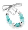 Aqua and Silver Coloured Bead Necklace