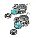 Silver Coloured Beaded Drop Earrings