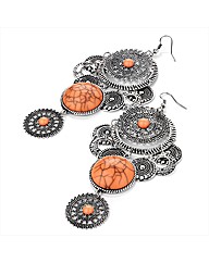 Silver Coloured Beaded Drop Earrings
