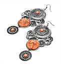 Silver Coloured Beaded Drop Earrings