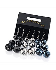 3 Pairs of Beaded Drop Pierced Earrings