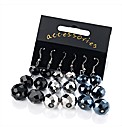 3 Pairs of Beaded Drop Pierced Earrings