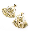 Gold Coloured Beaded Earrings