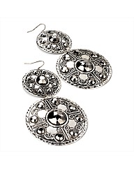 Silver Coloured Drop Earrings