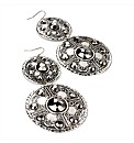 Silver Coloured Drop Earrings