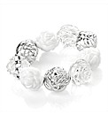 White and Silver Coloured Bead Bracelet