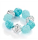 Blue and Silver Coloured Beaded Bracelet