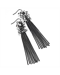 Hematite Effect Chain Drop Earrings