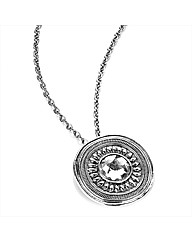Silver Coloured Disc Chain Pendant