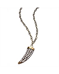 Gold Coloured Tooth Shaped Necklace