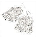 Silver Coloured Butterfly Drop Earrings