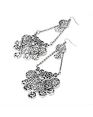 Silver Coloured Drop Earrings