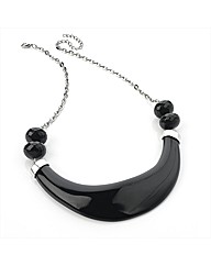 Black Half Moon Chain Necklace