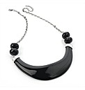 Black Half Moon Chain Necklace