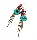 Gold Coloured Bead Drop Earrings
