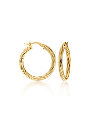 9CT Yellow Gold Creole Earring