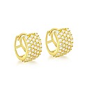 9ct Gold 5 row CZ Huggie Style Earring